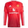 Maillot à Manches Longues Manchester United Bruno Fernandes 8 Domicile 2024-25 Pour Homme